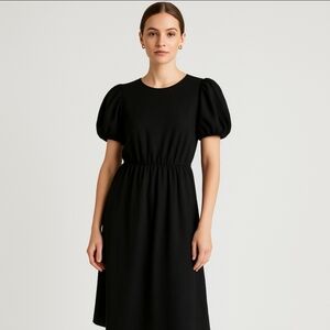 Albert Nipon Linen Black Vintage Cocktail Elegant NYE Dinner Party GothGirl Sz 8